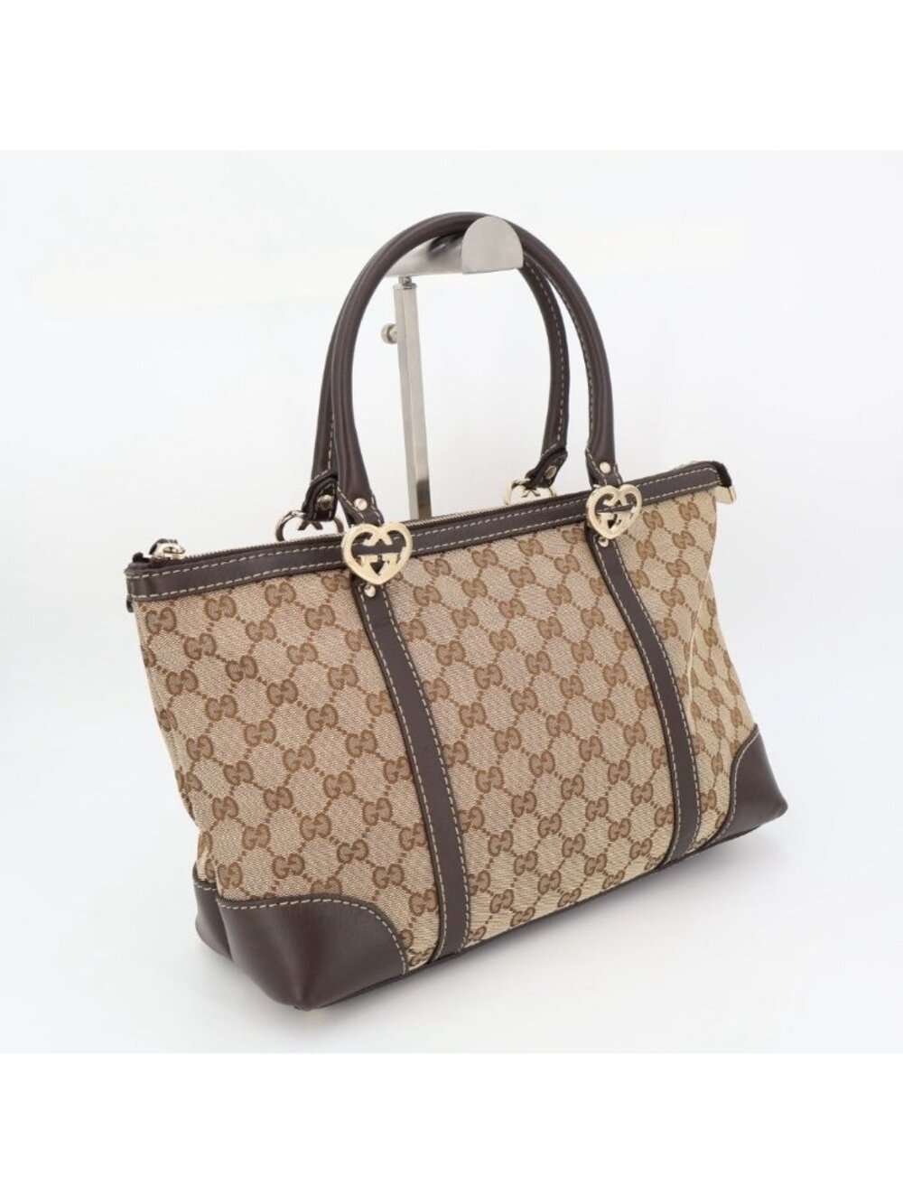 Gucci GG Canvas Lovely Heart Tote Bag